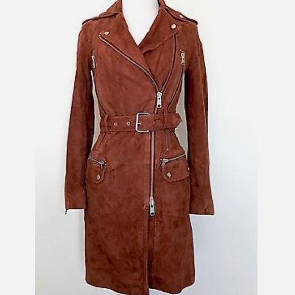 Worn Once! ALL SAINTS ‘Chilltern’ Suede Jacket - Picture 4 of 9